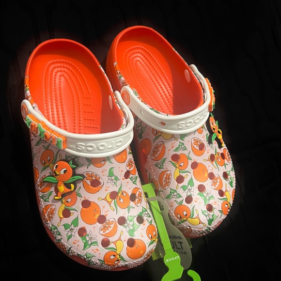 Disney Shoes - Disney Parks Epcot Orange Bird Florida Vault Collection Crocs M5/W7